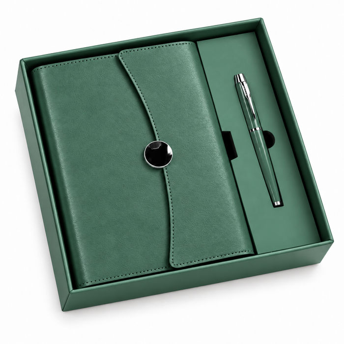 Coffret Cadeau Notebook Rouge à Rabat avec Stylo Assorti