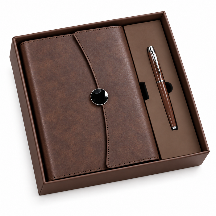 Coffret Cadeau Notebook Rouge à Rabat avec Stylo Assorti