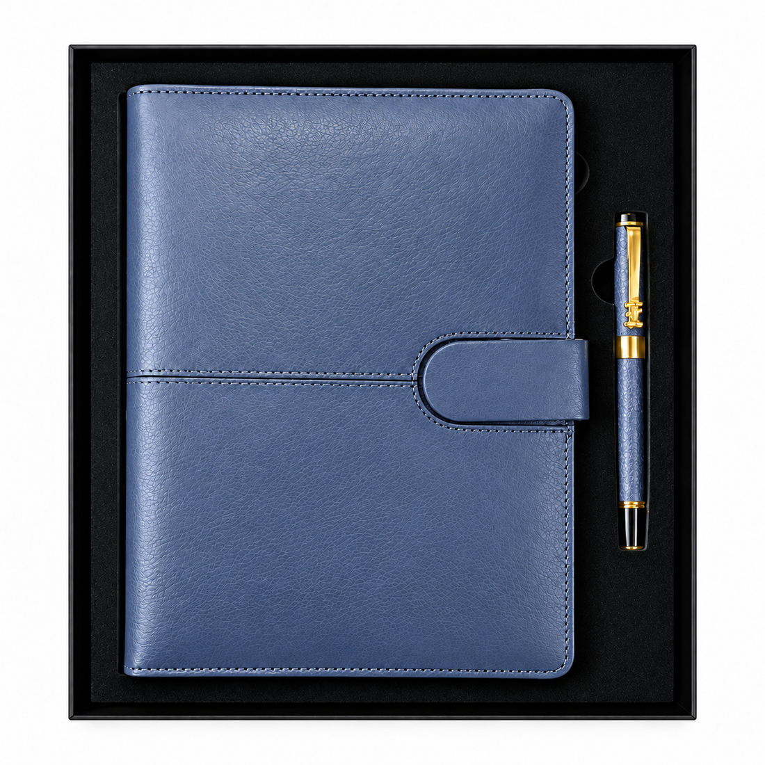 Coffret Agenda Notebook en Similicuir avec Stylo Assorti A5